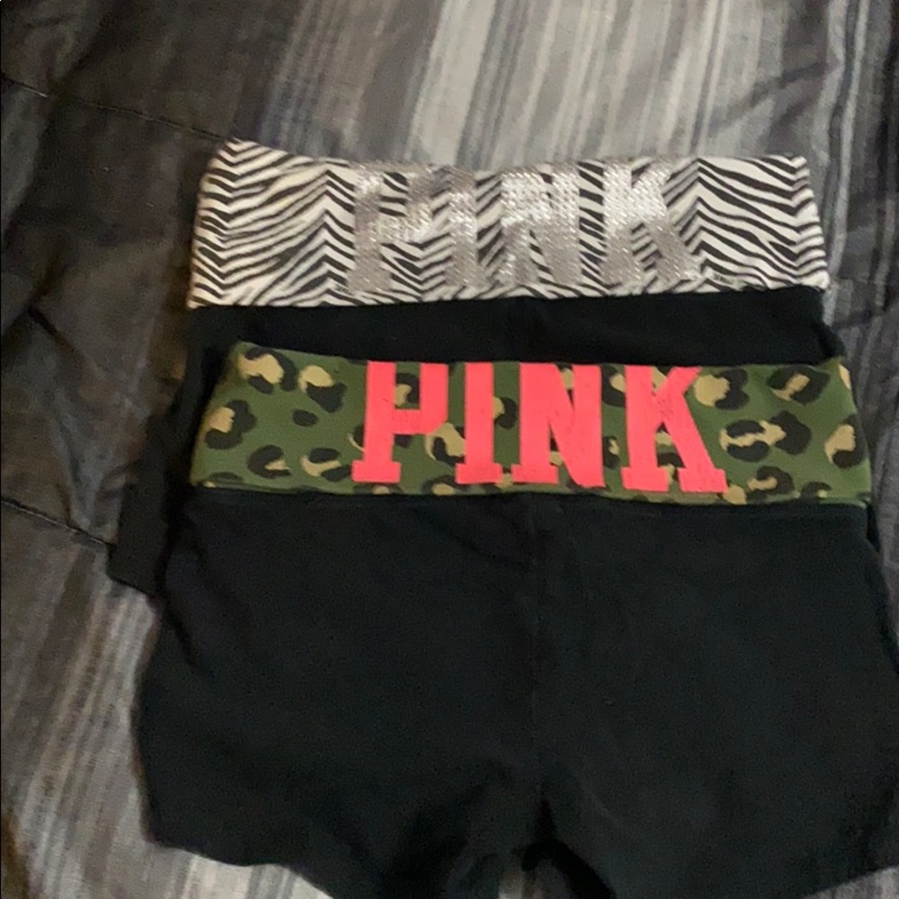 Two pairs of pink lounger shorts